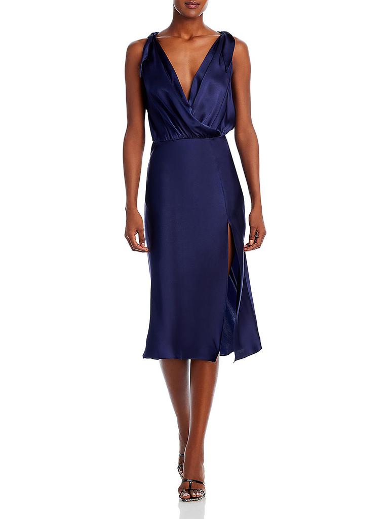Amanda Uprichard Womens Silk Midi Slip Dress