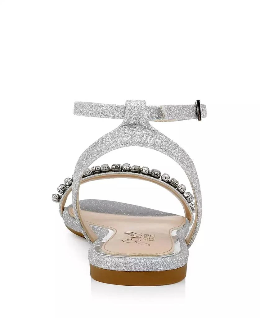 Badgley Mischka Women's Daria Rhinestone Embellished Evening Flat Sandals 3