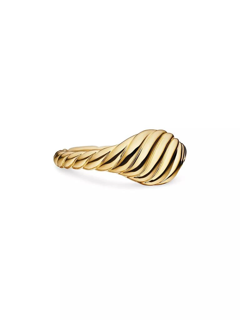 David Yurman Sculpted Cable Micro Pinky Ring In 18K Yellow Gold 1