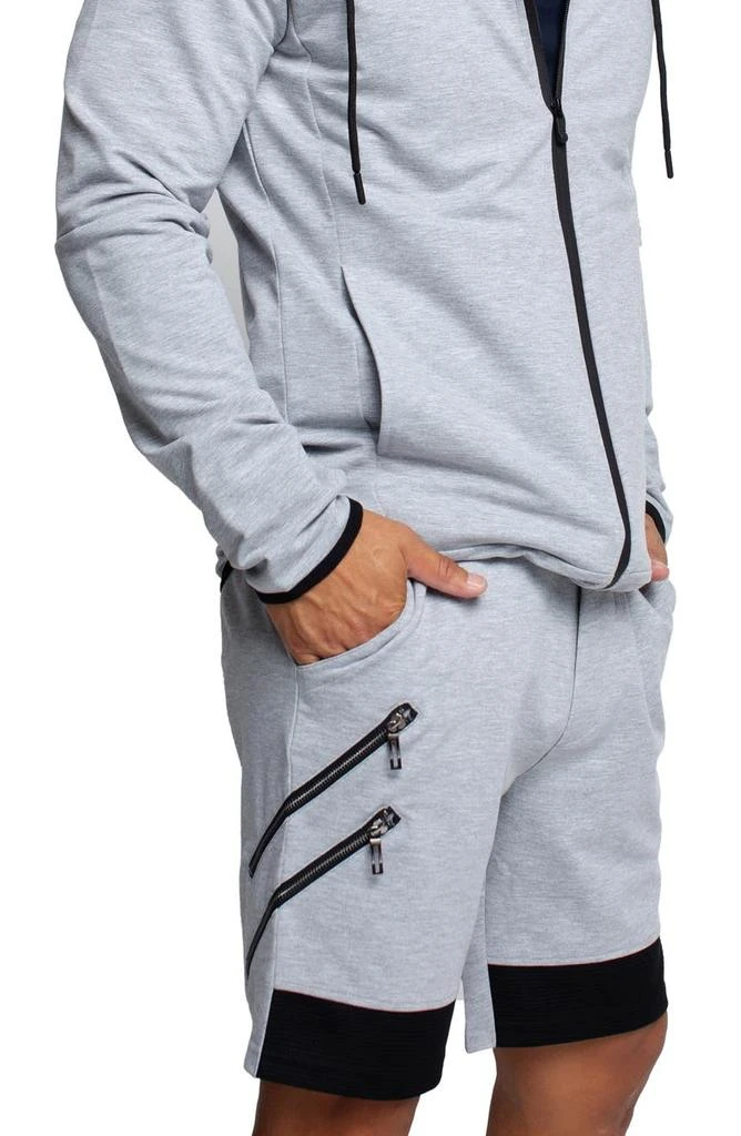 Maceoo 2Zippers Grey Stretch Cotton Drawstring Shorts 4