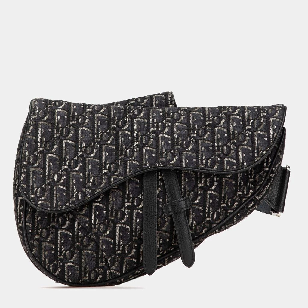 Dior Dior Black Oblique Canvas Saddle Crossbody 1