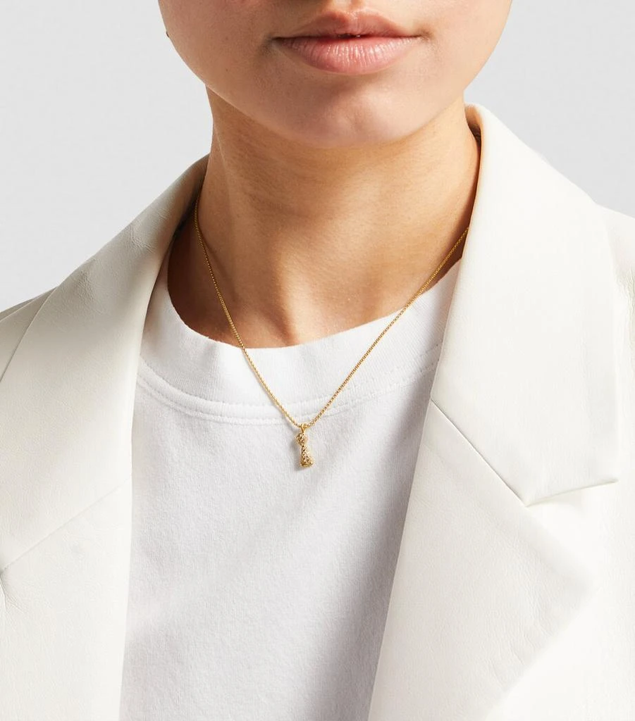 Nada Ghazal Yellow Gold and Diamond Doors of Opportunity Mini Unlock Necklace 2