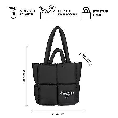 Logo Brands NFL Las Vegas Raiders Puff Tote 3