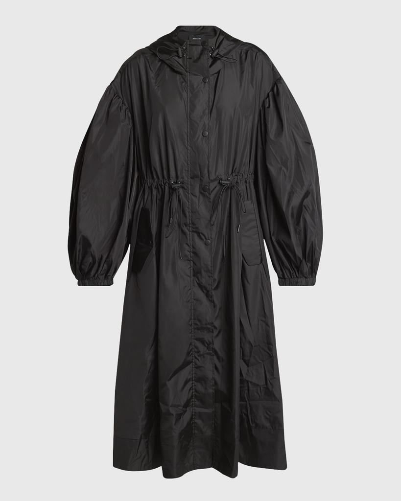 Simone Rocha Puff-Sleeve Hooded Trapeze Parka Jacket