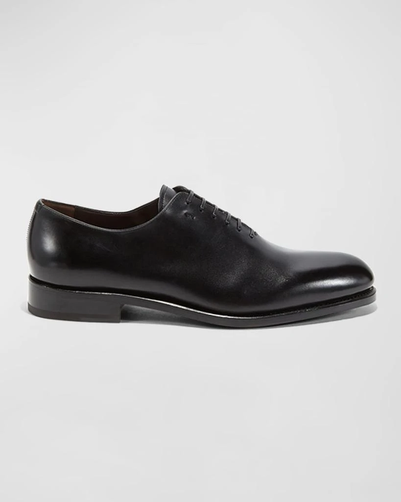 Salvatore Ferragamo Men's Angiolo Tramezza Whole-Cut Leather Lace-Up Shoes 1