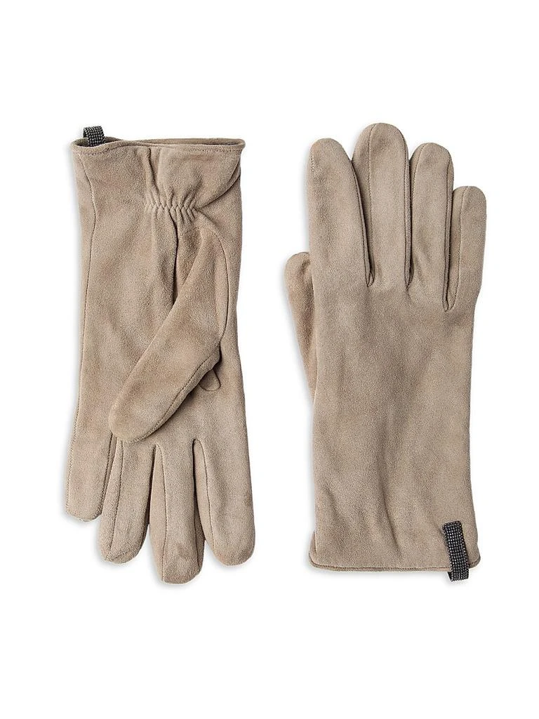 Brunello Cucinelli Suede Gloves with Monili 3