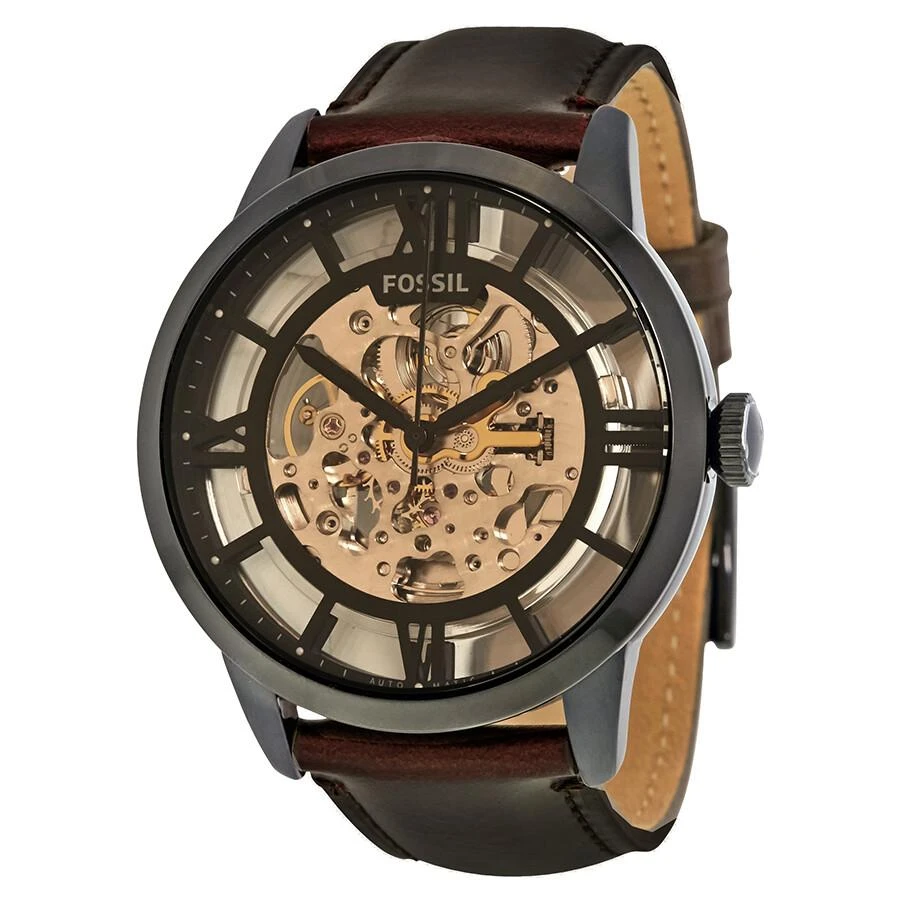 Fossil Townsman Automatic Brown Skeleton Dial Men's Watch ME3098 1