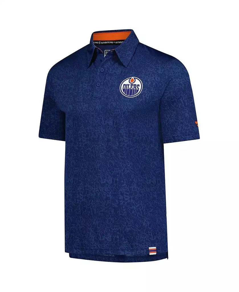Fanatics Men's Royal Edmonton Oilers Authentic Pro Jacquard Polo Shirt 2