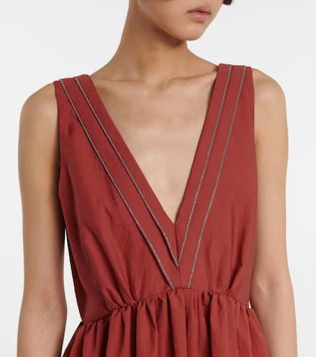 Brunello Cucinelli Cotton-blend maxi dress 4