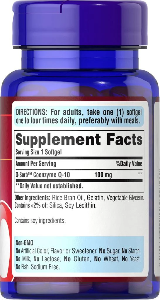 Puritan's Pride Q-SORB Co Q-10 100 mg 120 Softgels 5