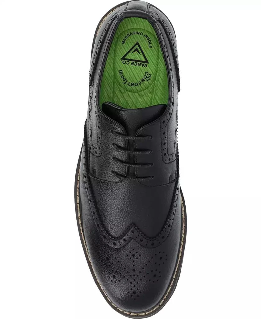 Vance Co. Men's Campbell Tru Comfort Foam Wingtip Lace-Up Derby Shoes 4