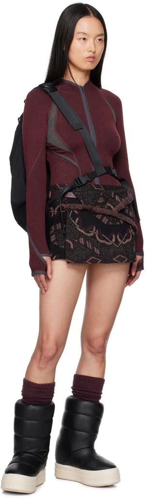 Hyein Seo Burgundy Slashed Jacket 5