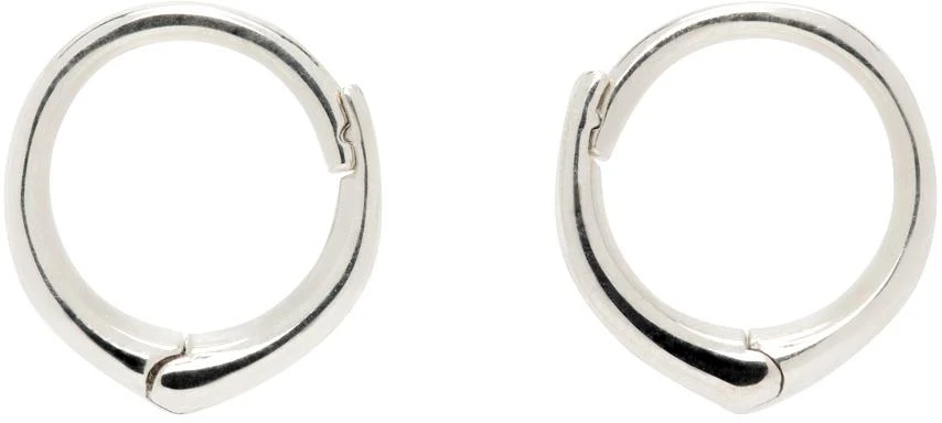 Sophie Buhai Silver Small Hellenic Hoop Earrings 1