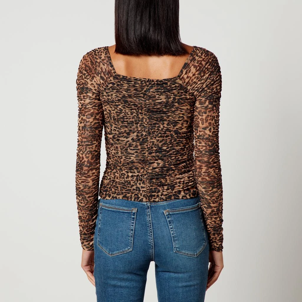 Good American Good American Leopard Print Ruched Mesh Top 2