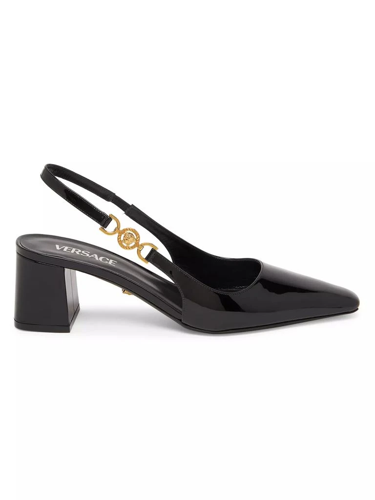 Versace 55MM Patent Leather Slingback Pumps 1