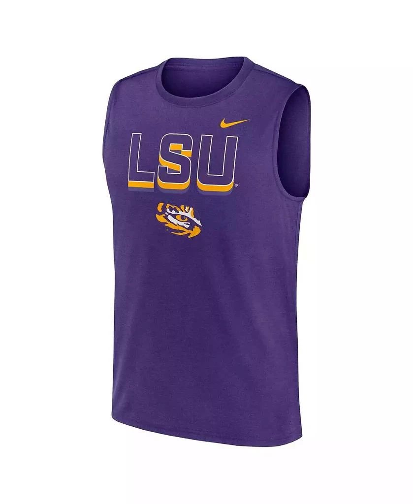 NIKE Men's Purple LSU Tigers Primetime Tricode Legend Performance Tank Top 2