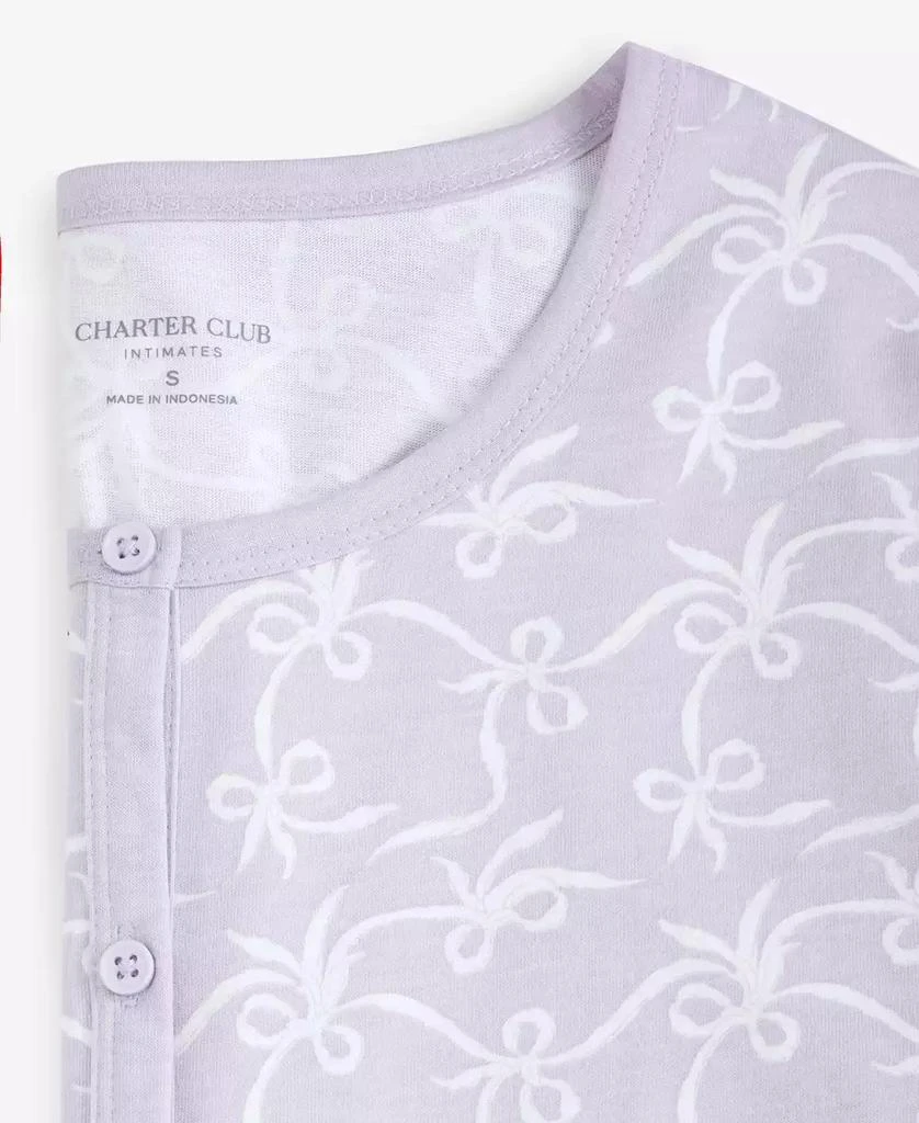 Charter Club Women
s Cotton Printed Button-Front Pajama Set, Exclusively at Macy
s 5
