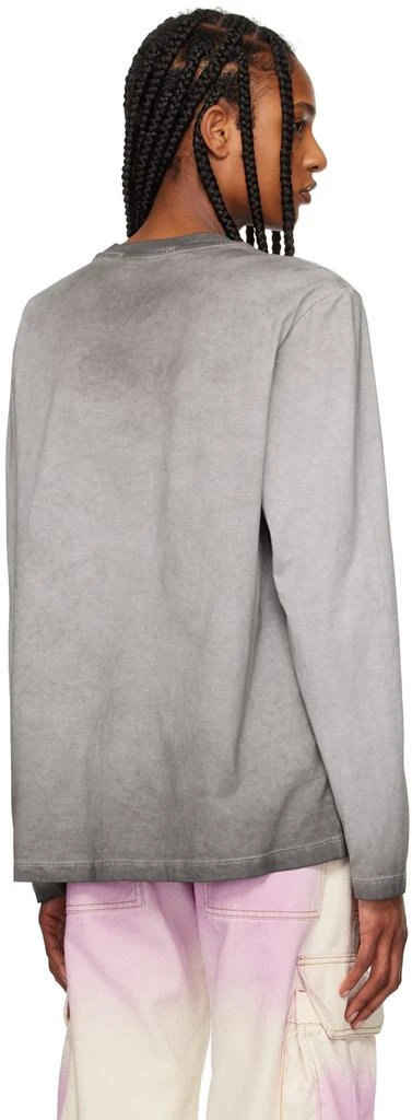 MSGM Gray Faded Long Sleeve T-Shirt 3