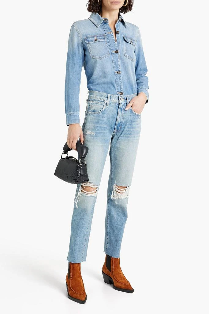 SLVRLAKE Hero distressed high-rise slim-leg jeans 2