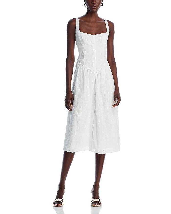 AQUA Eyelet Princess Midi Dress - Exclusive 7
