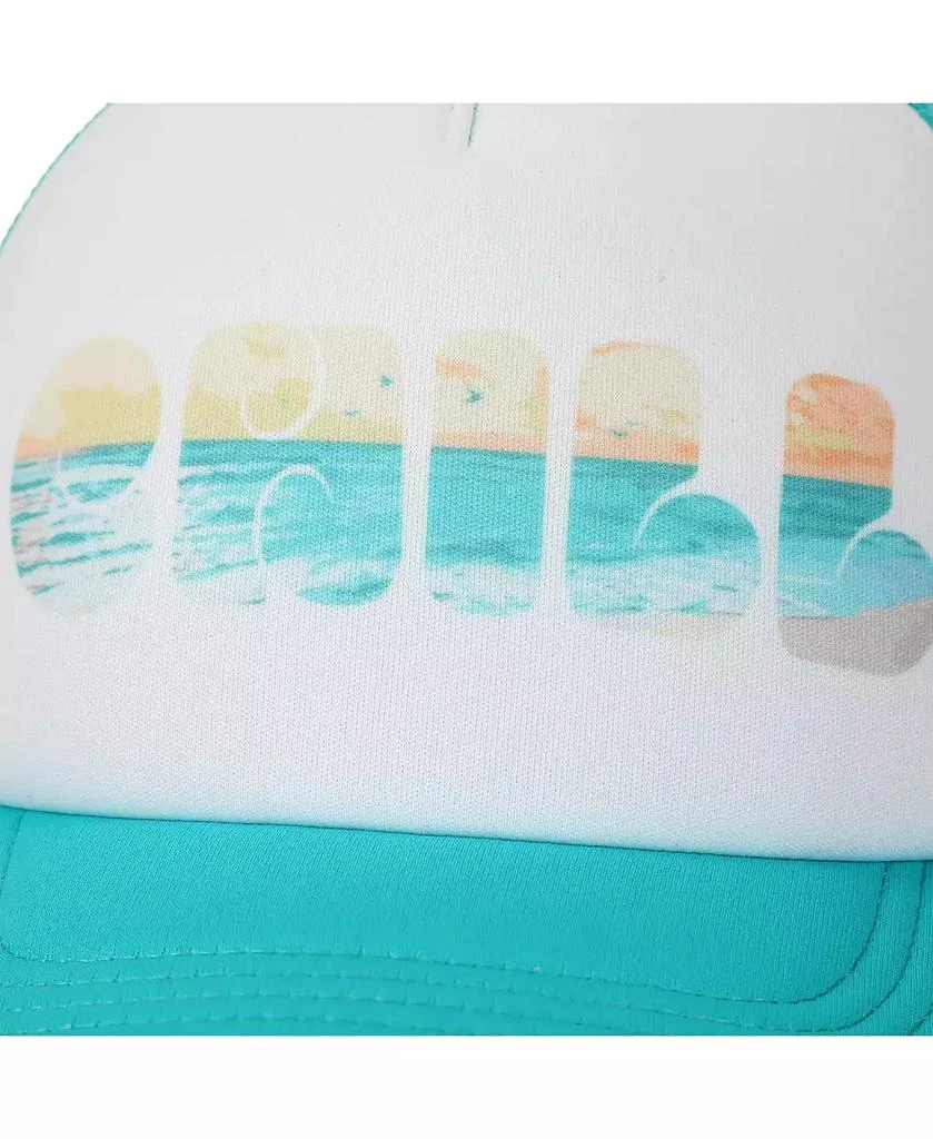 Generic Chill Beach Vibes White & Aqua Foam Trucker Hat 6