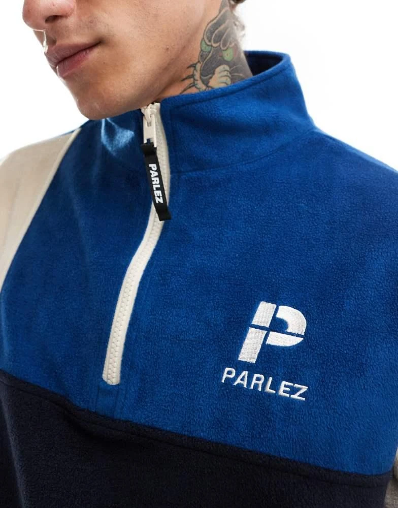 Parlez Parlez kenton half zip fleece in navy 2