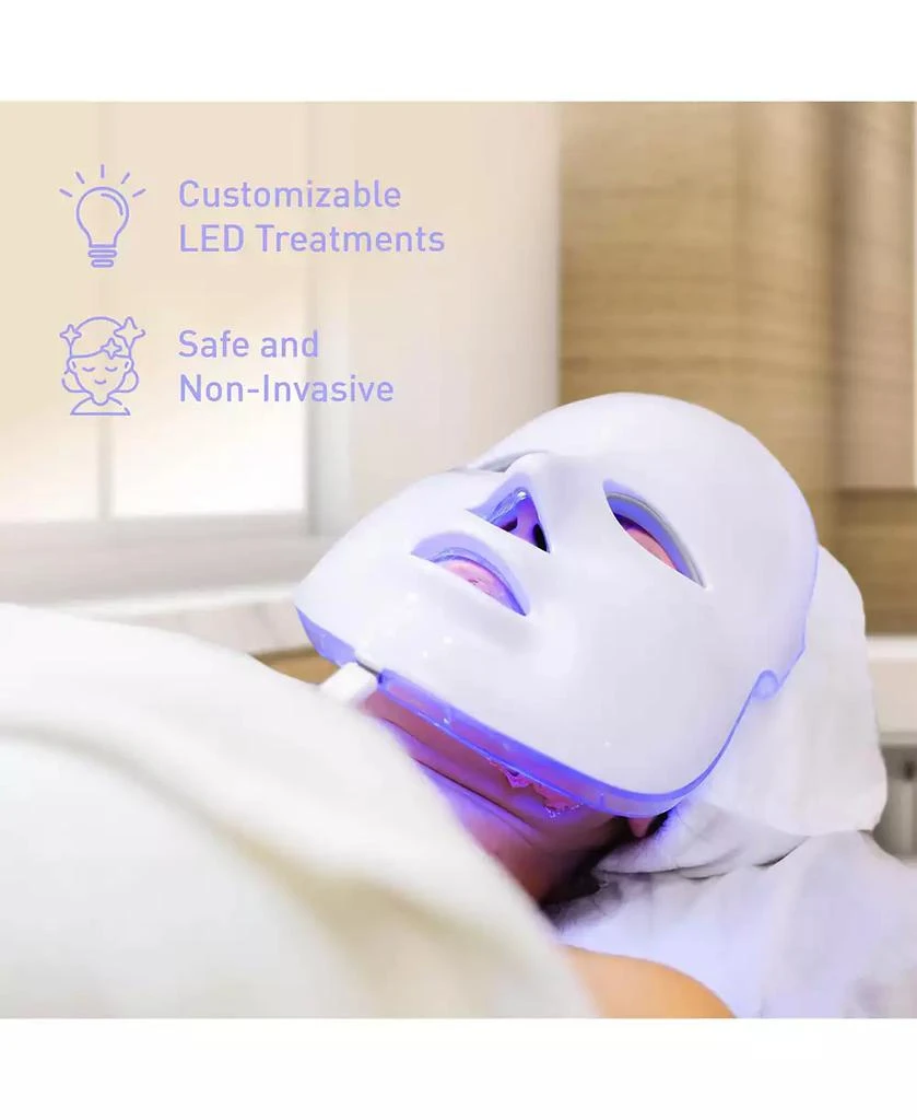 PURSONIC LED Glow Set – 7-in-1 LED Light Therapy Face Mask + 7-in-1 LED Face 
Neck Sculpting Wand 2