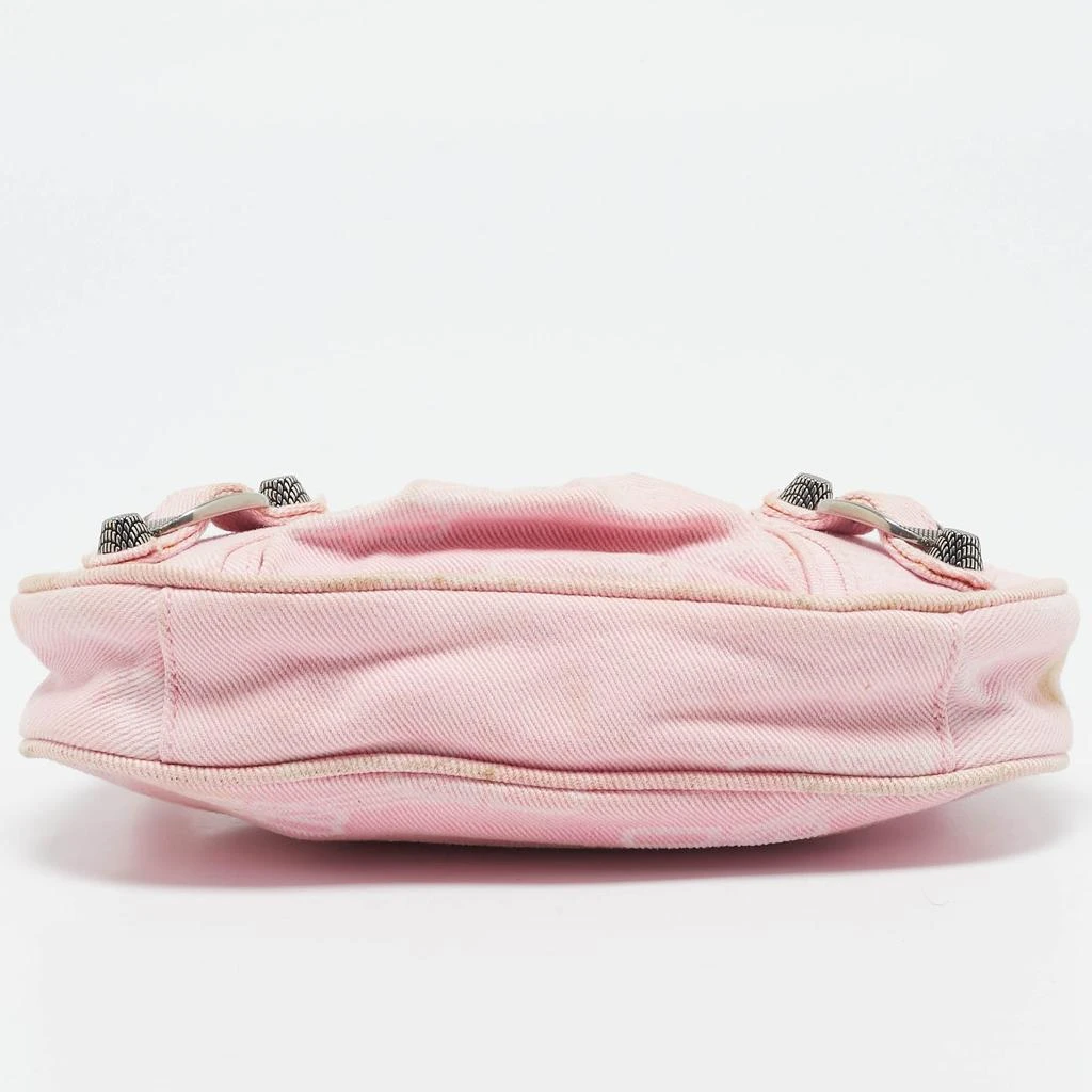 Balenciaga Balenciaga Light Pink BB Monogram Denim Mini Le Cagole Shoulder Bag 9