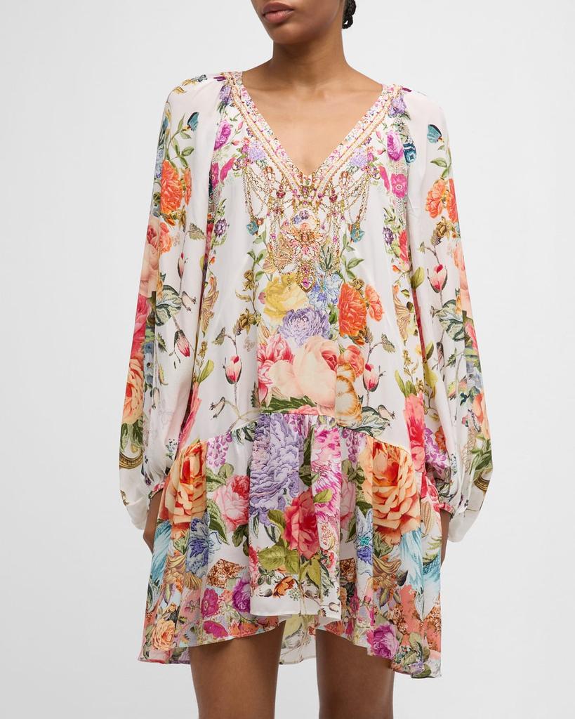 Camilla Sew Yesterday V-Neck Dress with Blouson Sleeves