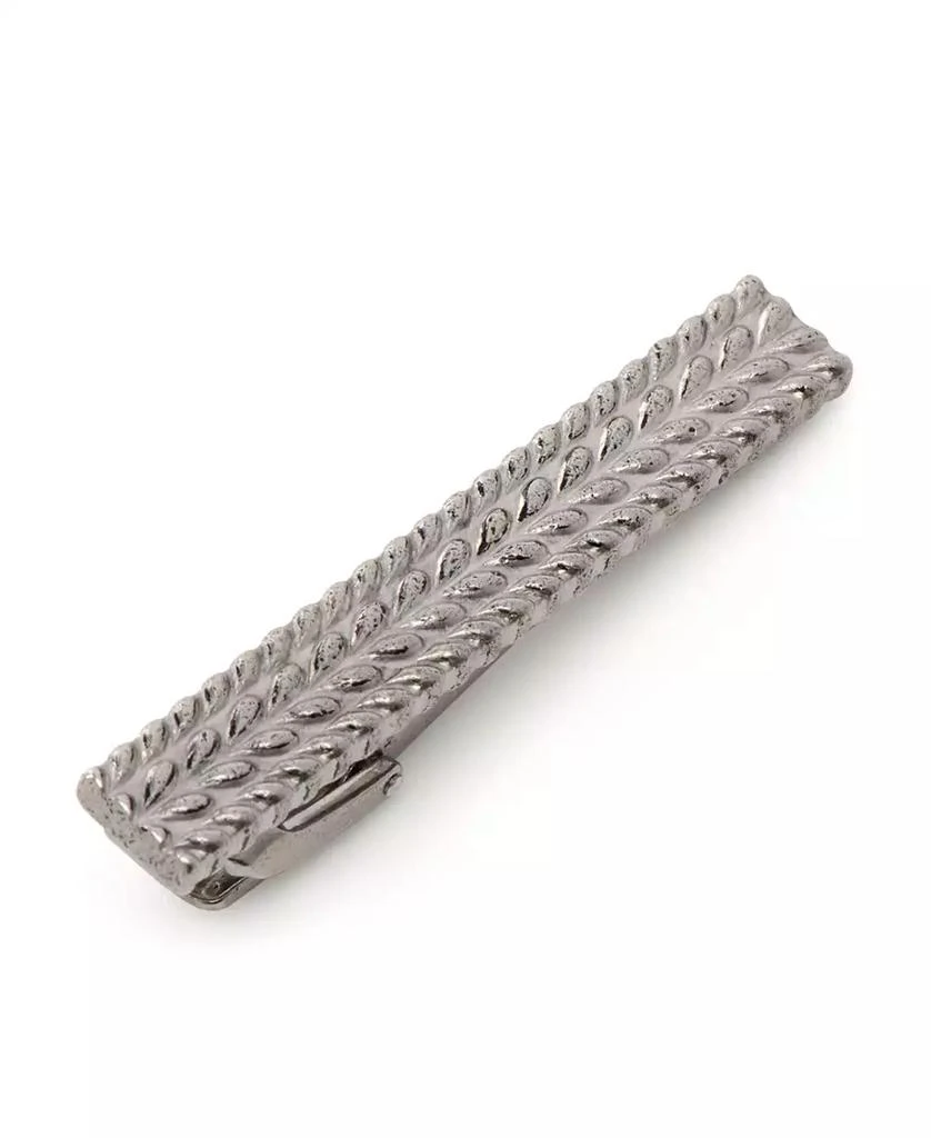 Ox and Bull Trading Co. Men's Antique Silver Herringbone Tie Clip 1