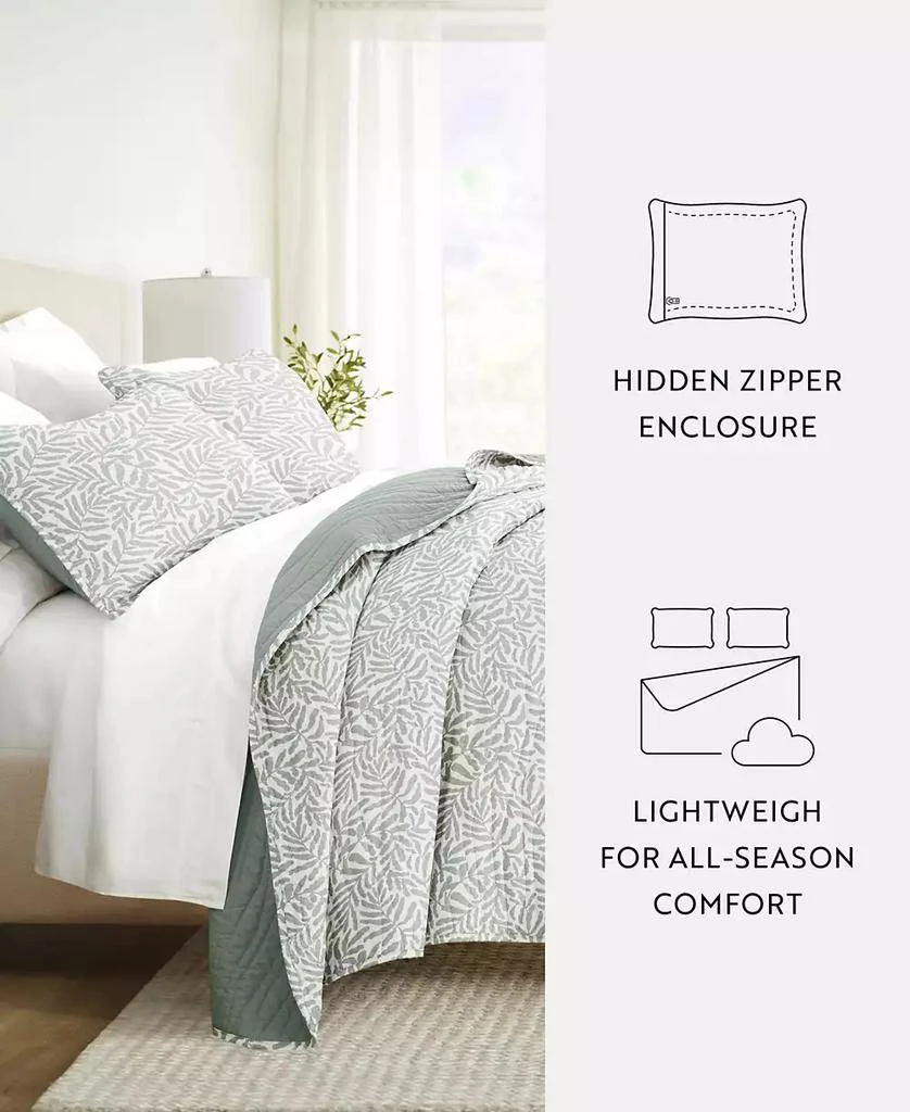 IENJOY HOME Tossed Ferns Reversible 2-Pc. Quilt Set 6