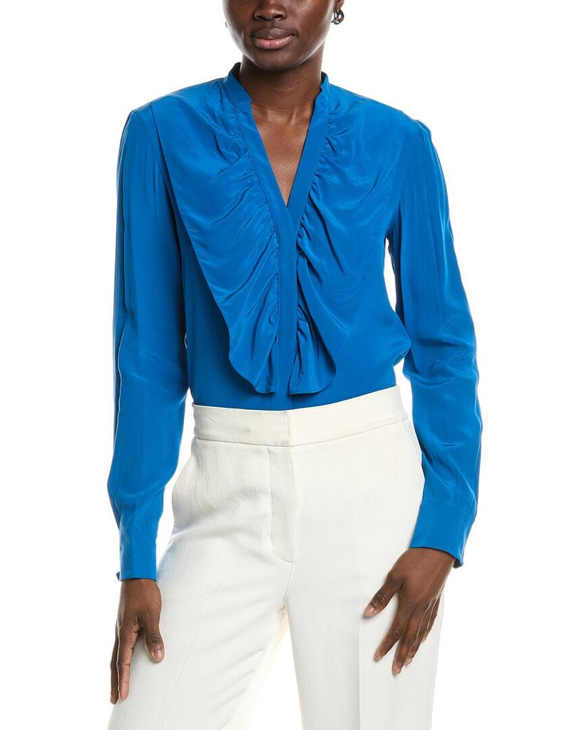 Akris Ruffle Silk Blouse
