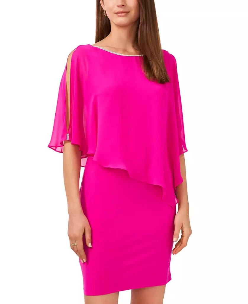 MSK Petite Cape-Overlay Sheath Dress 3