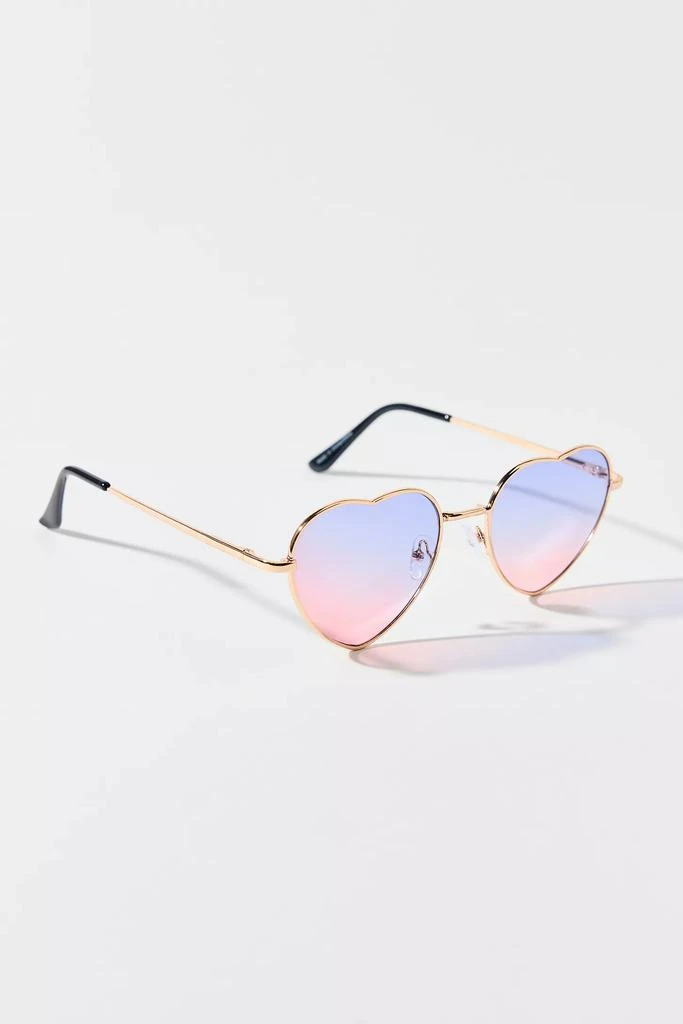 Urban Outfitters Stevie Pastel Ombre Metal Heart Sunglasses 1