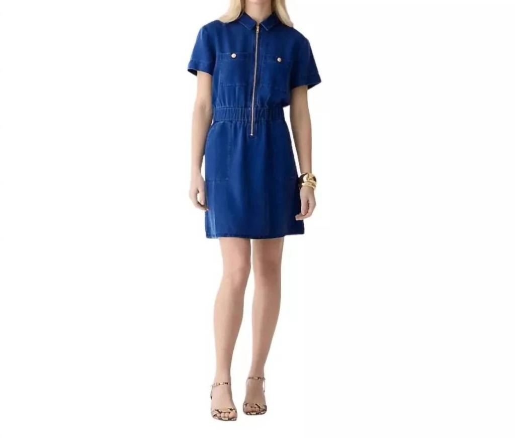 J. Crew J.Crew - Zip Front Denim Dress 1
