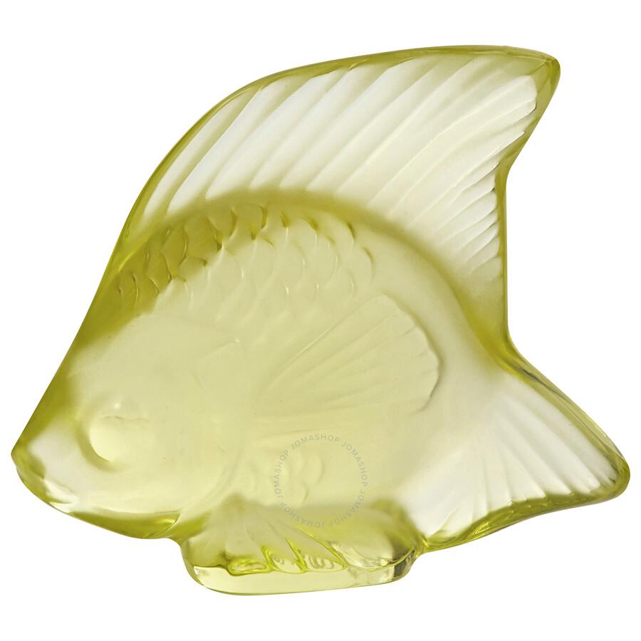 Lalique Figurine Yellow Seal Fish 3002400