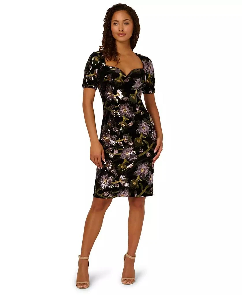 Adrianna Papell Plus Size Sweetheart Neck Sheath Dress 1