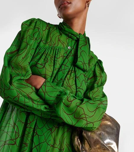 Dries Van Noten Printed georgette midi dress 4