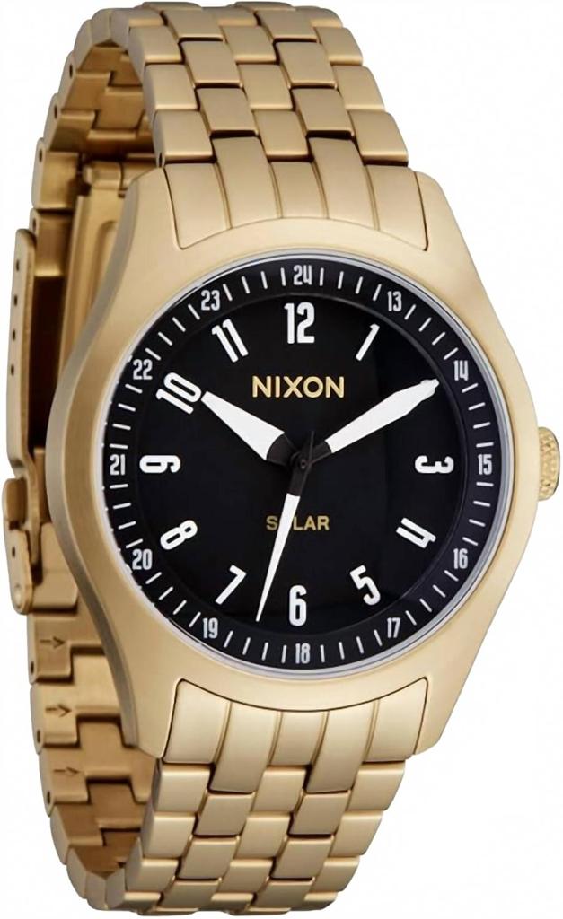 Nixon Men's Echo 38 Water Resistant Analog Watch In Gold/black