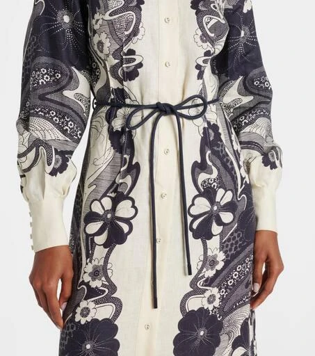 ALÉMAIS Mickey printed linen shirt dress 5