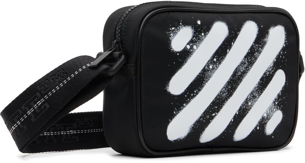 Off-White Black Diagonal Spray Camera Bag