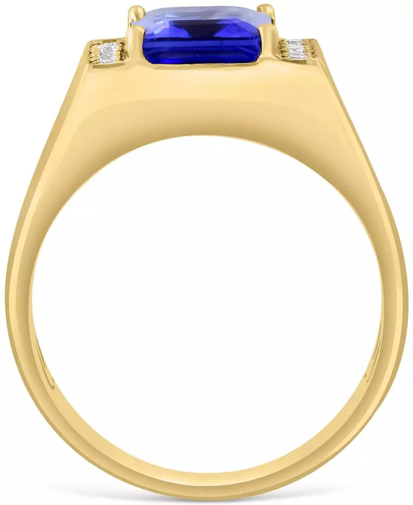 Effy EFFY® Men's Tanzanite (3-1/3 ct. t.w.) & Diamond (1/6 ct. t.w.) Ring in 14k Gold 4