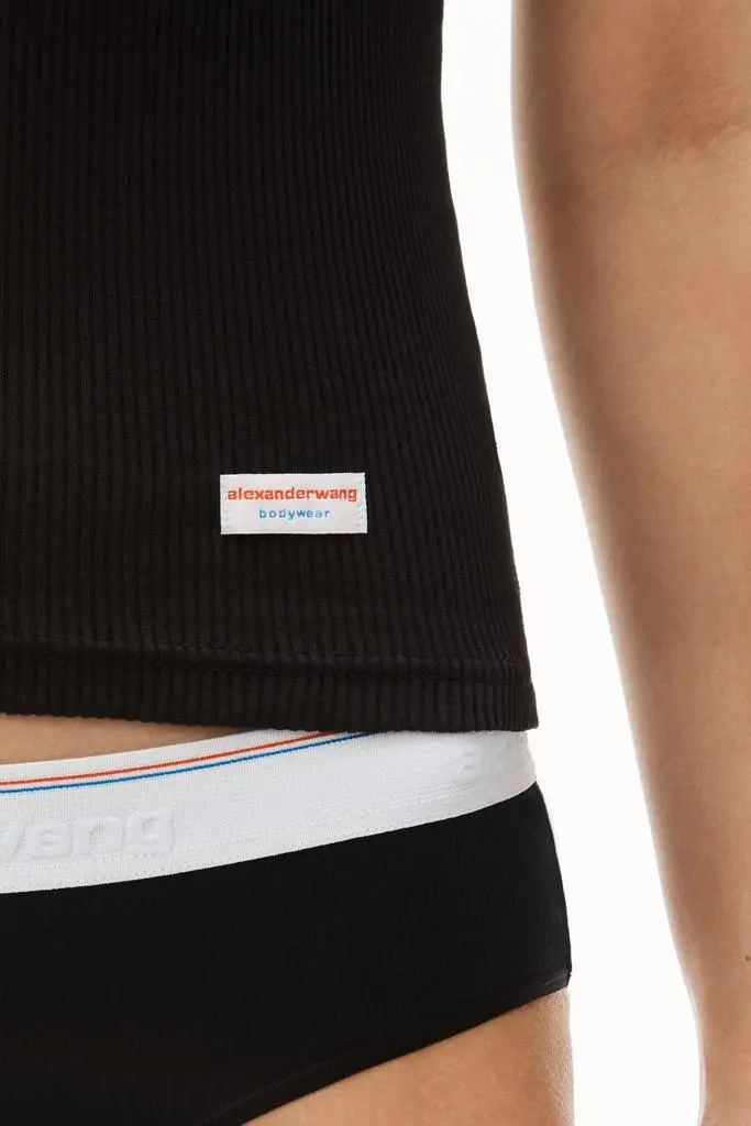 Alexander Wang Racerback Tank in Ribbed Cotton Jersey 6