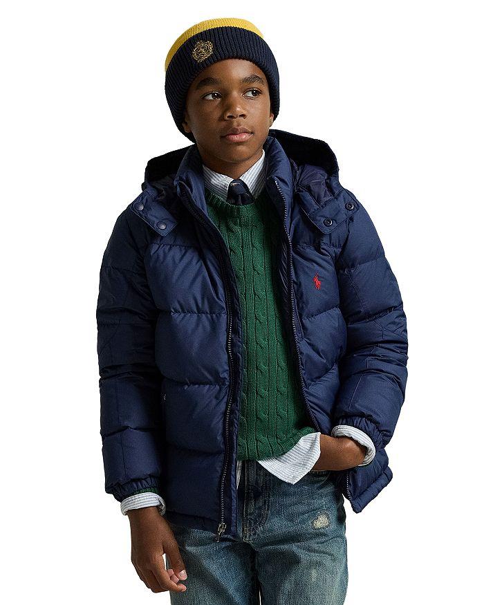 Ralph Lauren Boys' Ripstop Down Hooded Jacket - Big Kid