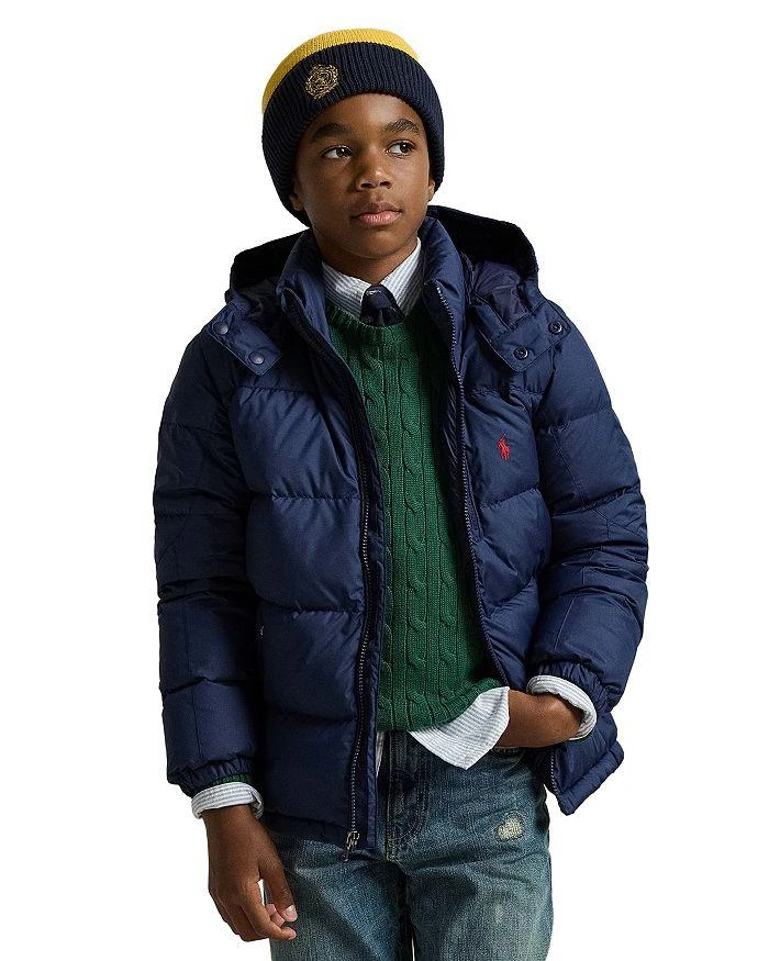 Ralph Lauren Boys' Ripstop Down Hooded Jacket - Big Kid 1