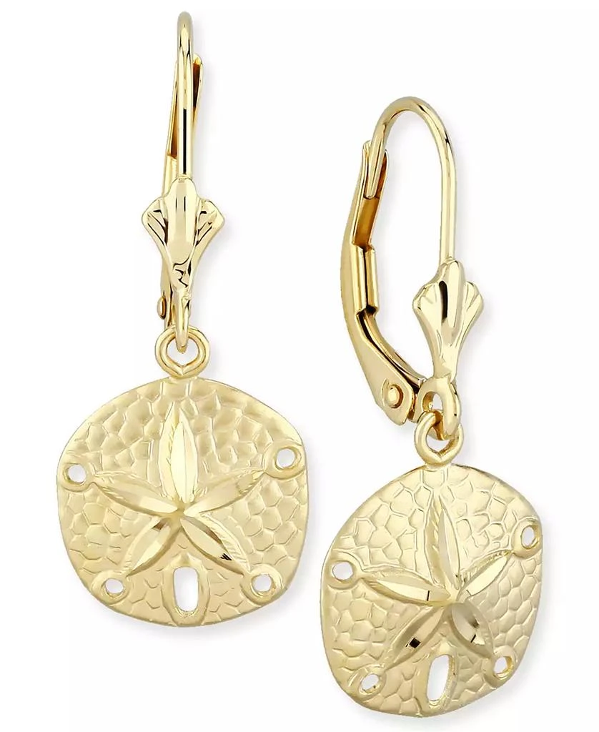 Macy's Sand Dollar Drop Earrings in 14k Gold 1