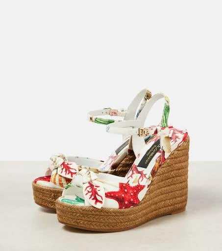 Dolce & Gabbana Capri Cava printed espadrille wedges 5