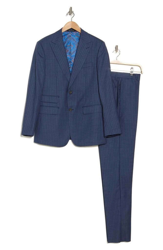English Laundry Pinstripe Navy Wool Blend Suit 3