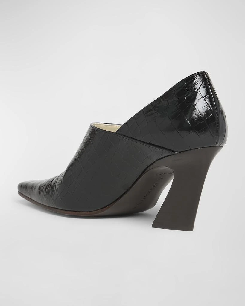 Bottega Veneta Lewis Croco Block-Heel Pumps 4