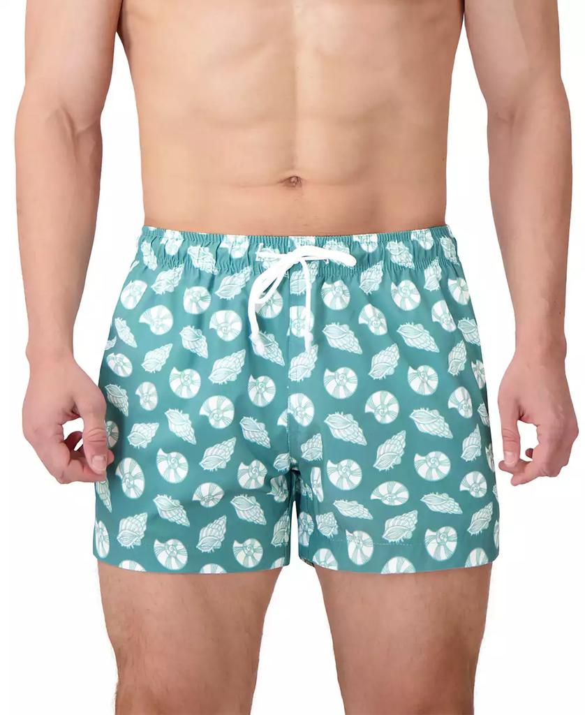 Sunset and Vines Men's Shell-Pattern Woven Swim Trunks